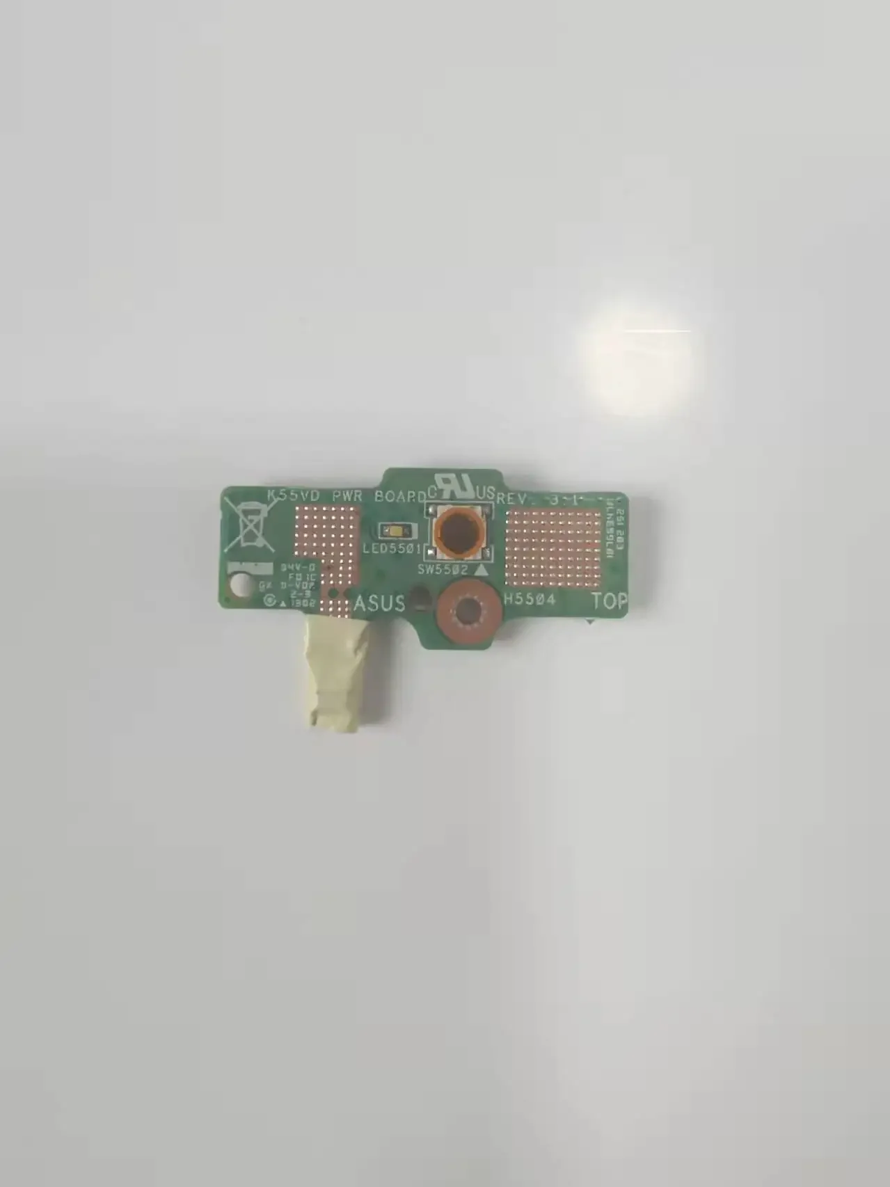 

New Laptop Parts Original For ASUS K55VM K55VD K55VJ A55V Power Switch ON OFF Button Board With Cable 69N0M7C10F02