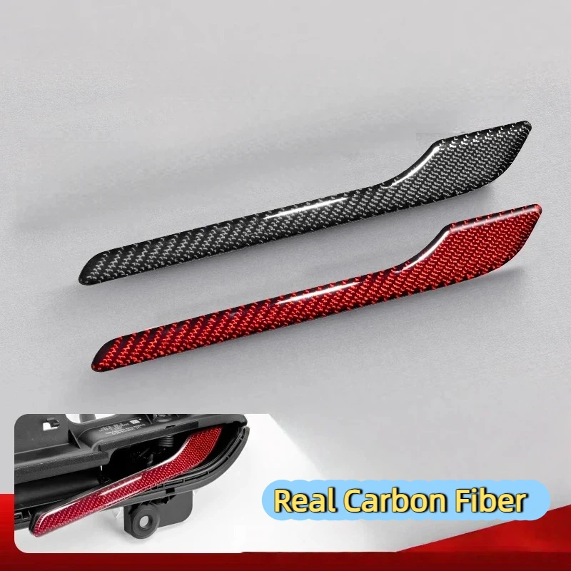 

4Pcs Real Carbon Fiber Car Door Handle Cover Protector Sticker For Tesla Model 3 Y 2017 2018 2019 2020 2021 202