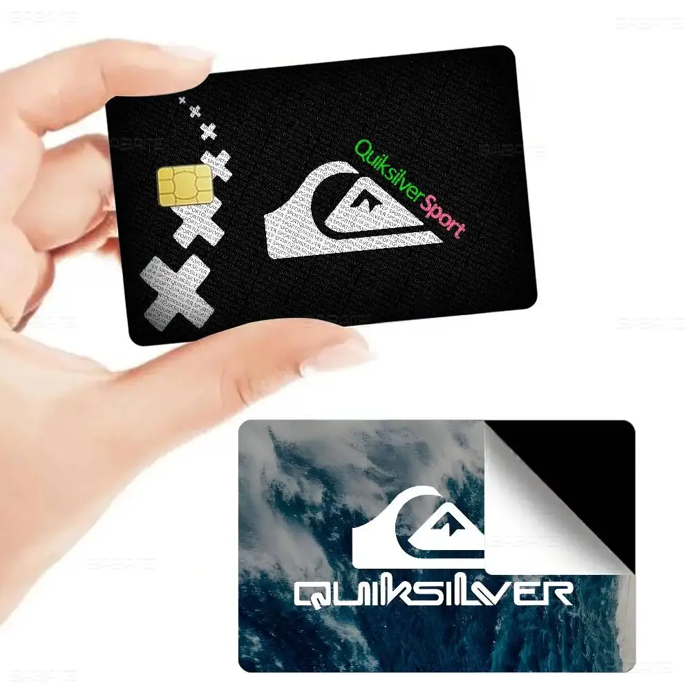 Q-QuiksilverS Logo Matte Film Cover Skin Sticker For Credit Card Bank Debit Bus Card