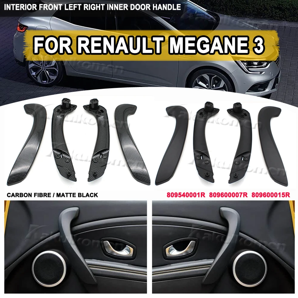 Für Renault Megane 3 III Fluence 2008-2016 Innenraum Vorne Links Rechts Innentürgriff Innen Außenabdeckung 809600015R 197012651