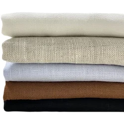Pure Linen Fabric Summer Ethnic Style Dress Pants Shirt Designer Clothing Fabrics for Diy Sew By Meter Apparel Sewing Cloth