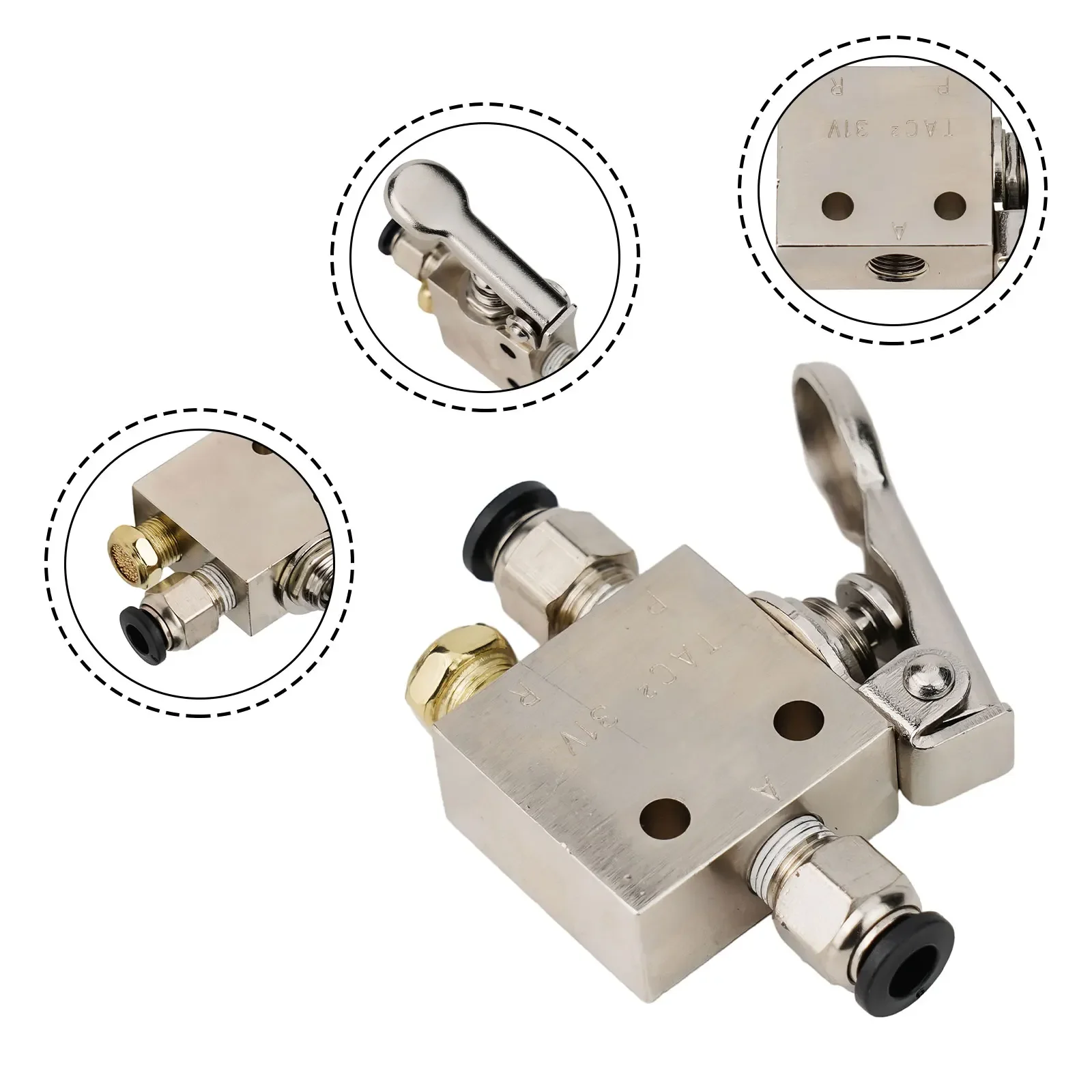 2026 New Location Monitor 2 Position 6mm Connector Mechanical Valve Pneumatic Switching Valve Pneumatic Valve 2 Position