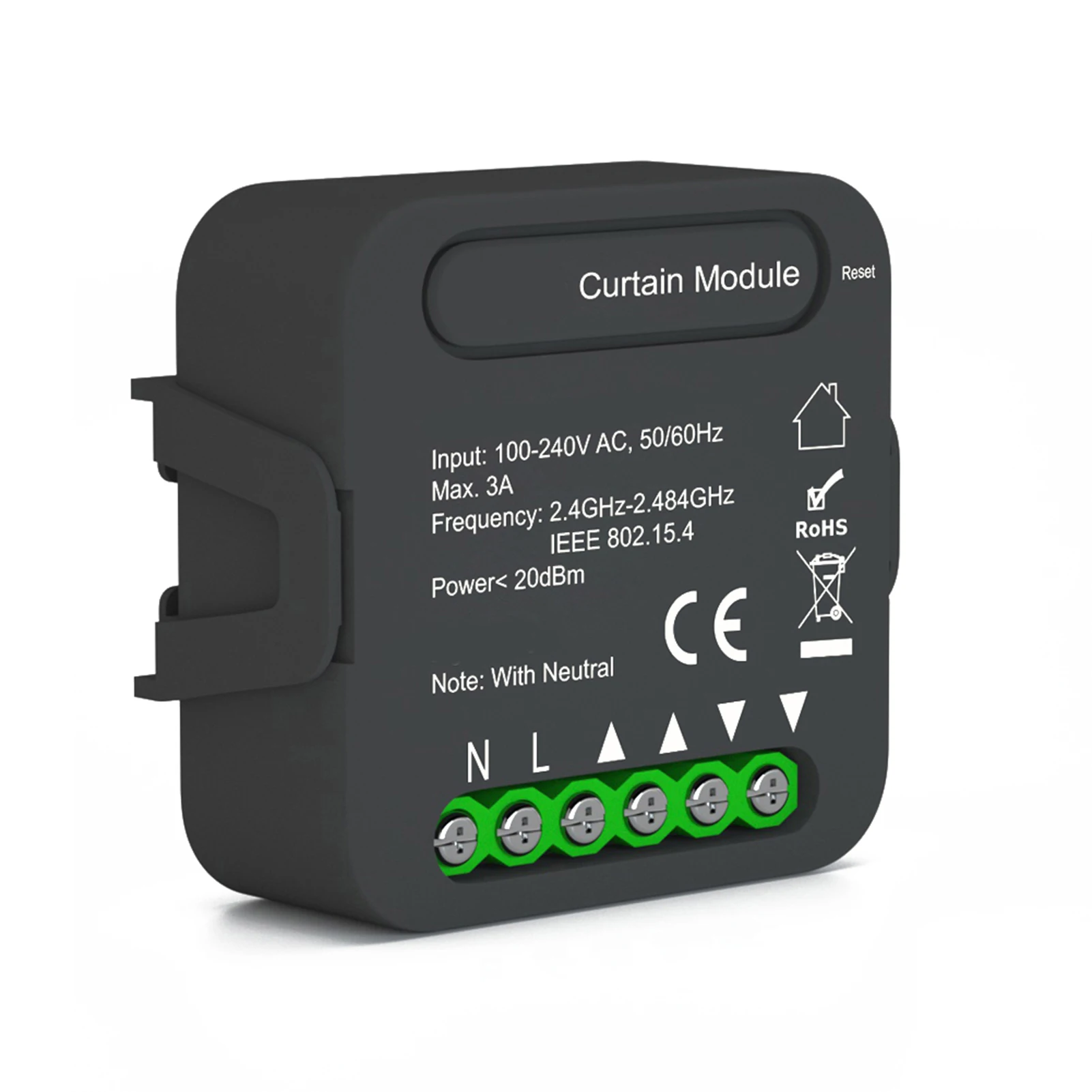 Module de commutation intelligent pour rideaux Tuya ZigBee QS-Zigbee-CP03, module de modification de rideaux domestiques, partage de périphériques mobiles et programmation de l'horloge