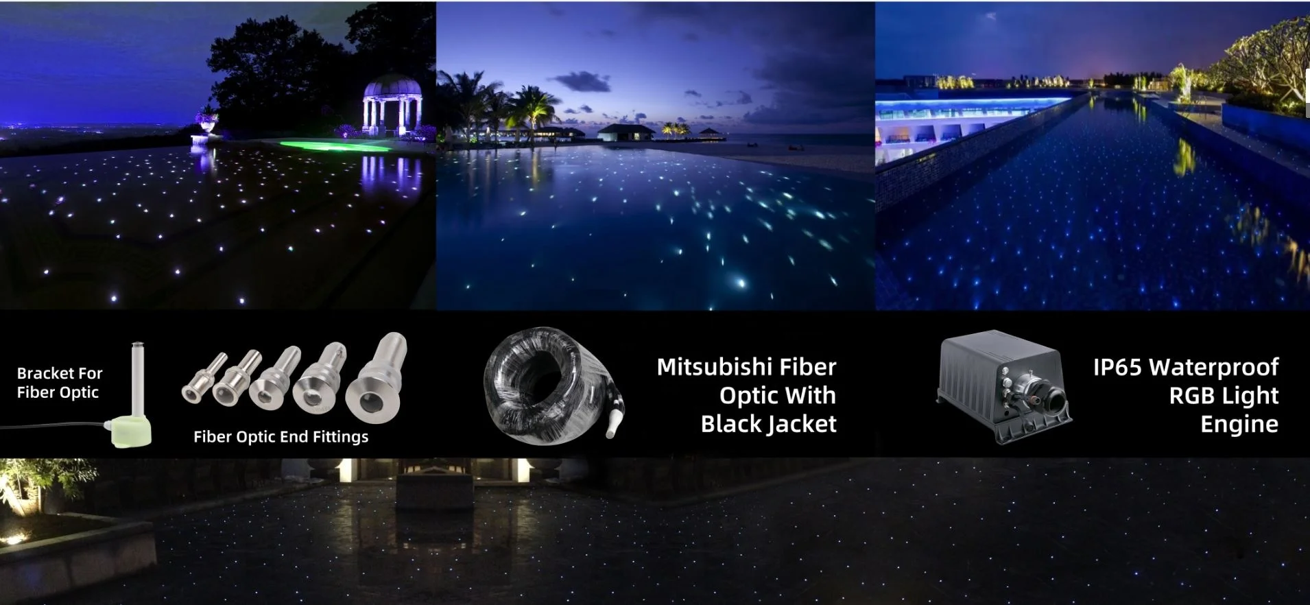 ZXY Sky Starry أضواء الألياف البصرية لحمام السباحة LED لتزيين ضوء النجوم مع ملحقات حمام السباحة #2