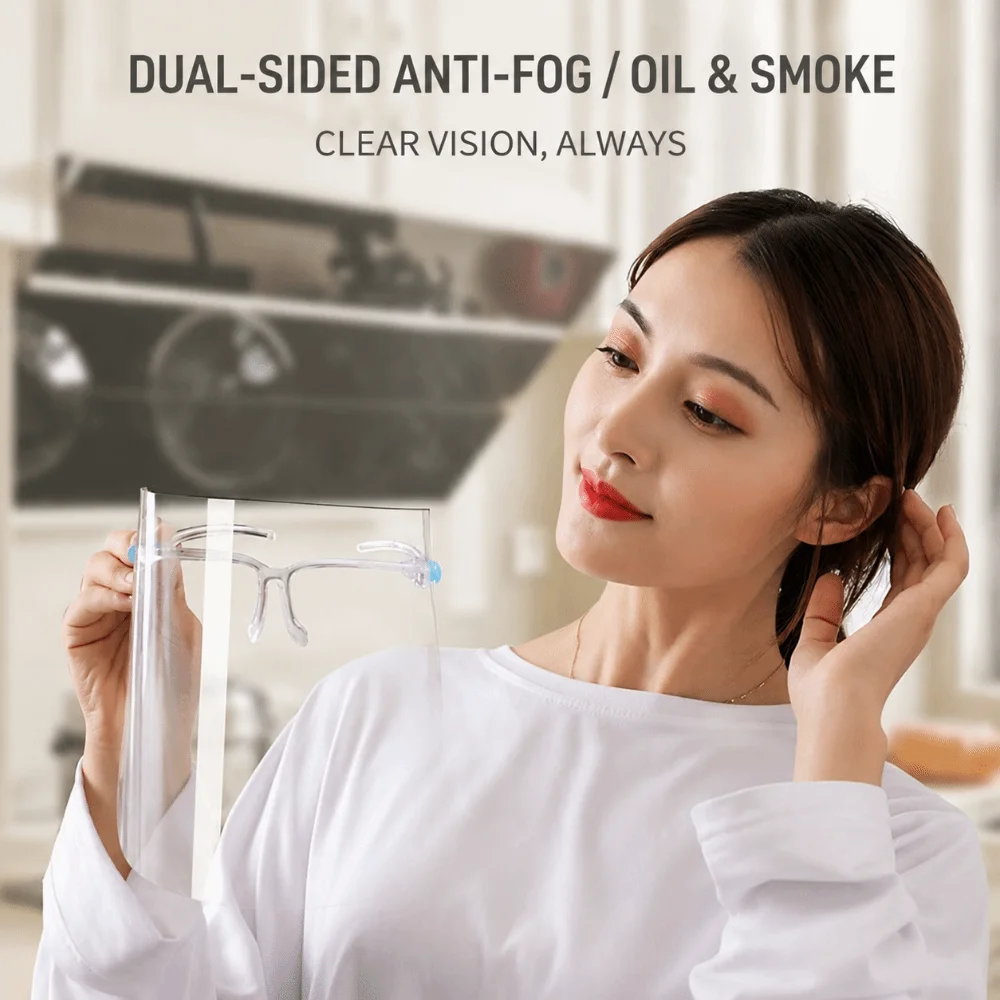 Anti-Fog Anti-smoke Anti-Oil Mask Splash Proof Full Face Cover Full Face Mask Transparent Reusable Safety Face Shield