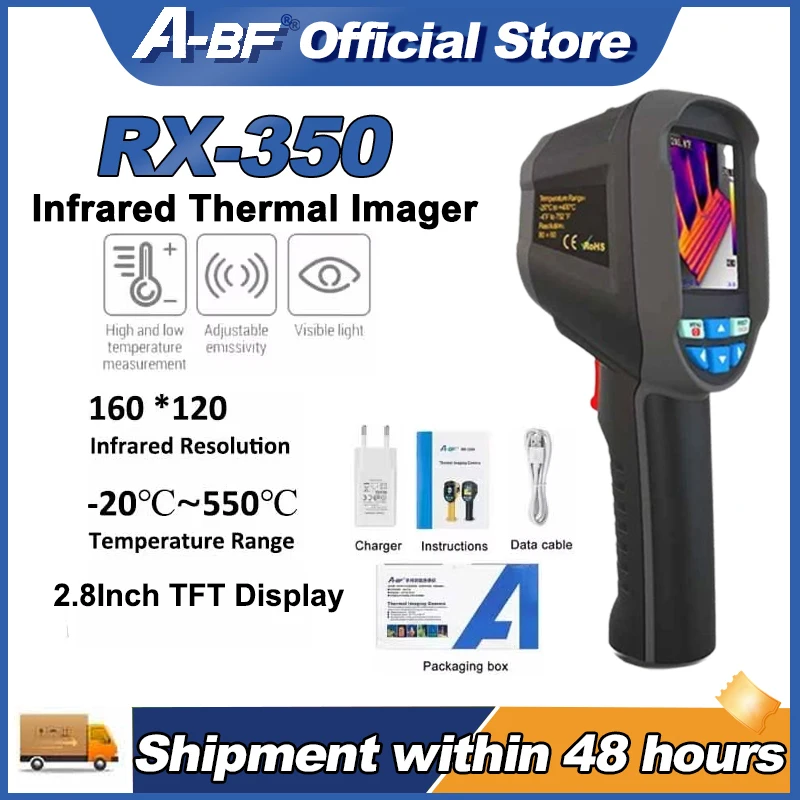 كاميرا تصوير حراري صناعية بالأشعة تحت الحمراء A-BF RX-350/RX-500 -20 ° ج ~ 450 ° C كشف درجة الحرارة إصلاح التدفئة الأرضية التصوير الحراري