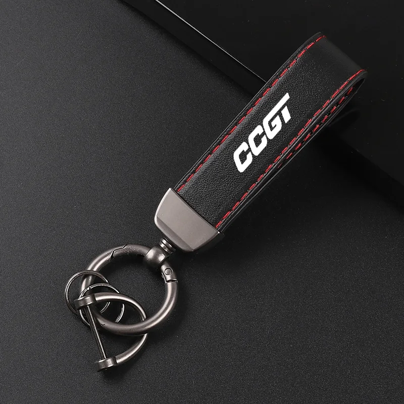 Deluxe couro Keychain com emblema do carro, pingente para Koenigsegg CCGT