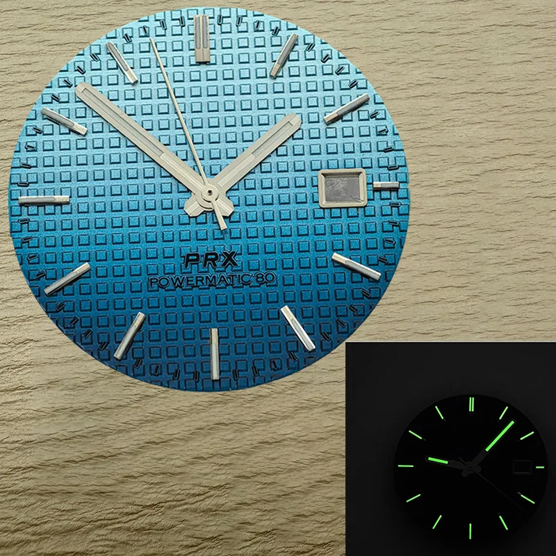 Dial+pointer, NH35 dial, green glow in the dark, 31.8mm diameter, suitable for NH35 NH36 4R35 4R36 7S movements DIY Assembly