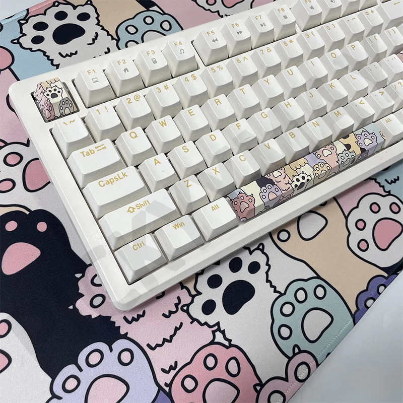 Katzen pfote 8 Stück farbstoff sublimierte pbt-Tasten kappen DIY-Leertaste Profil passen austauschbare Kirsch-MX-Schalter auf der mechanischen Tastatur