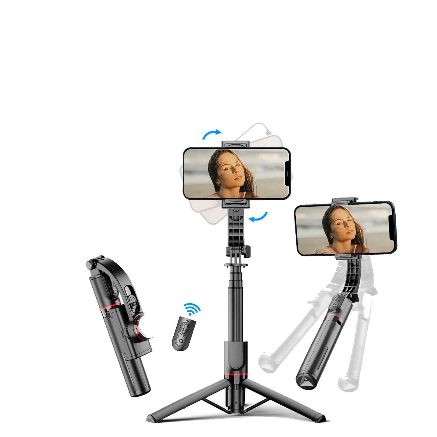 

L19s Fill Light Stabilizer Selfie Stick Gimbal Bluetooth Tripod Foldable Tripe Phone Stand Stabilizer for Cell Phone