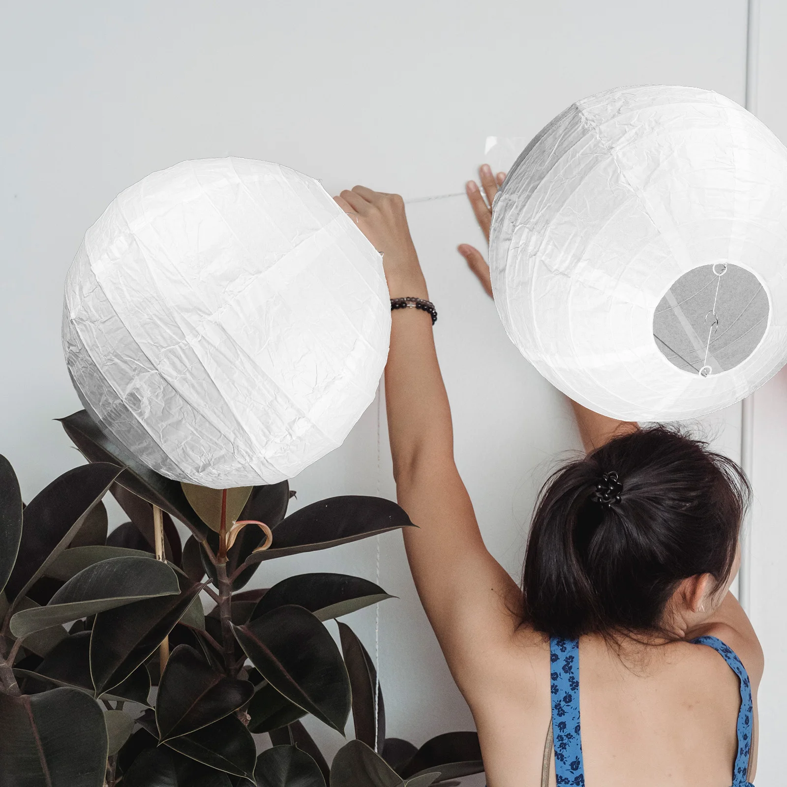 

2pcs Replacement Round Iron Lampshade For Ceiling Lamp Paper Lattice Shade for Lamp Shade Bedroom Living Room Pendant Lampshades