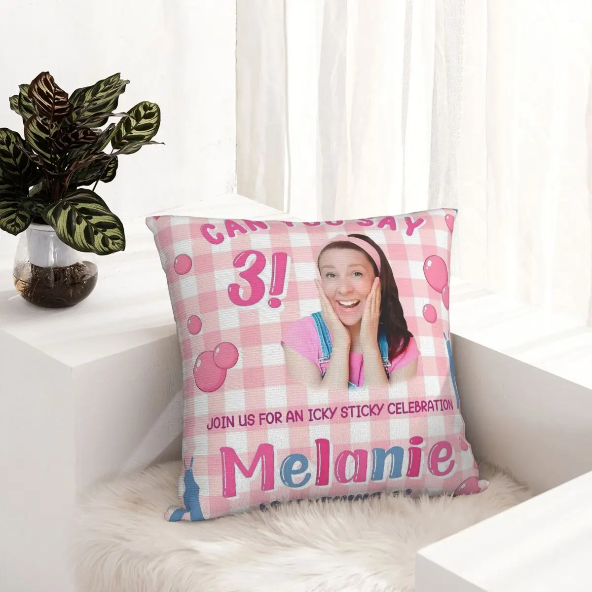 وسادة غطاء Kawaii ملكة جمال راشيل الكرتون المطبوعة غطاء الوسادة مضحك كيس وسادة ل أريكة ديكور المنزل سادات