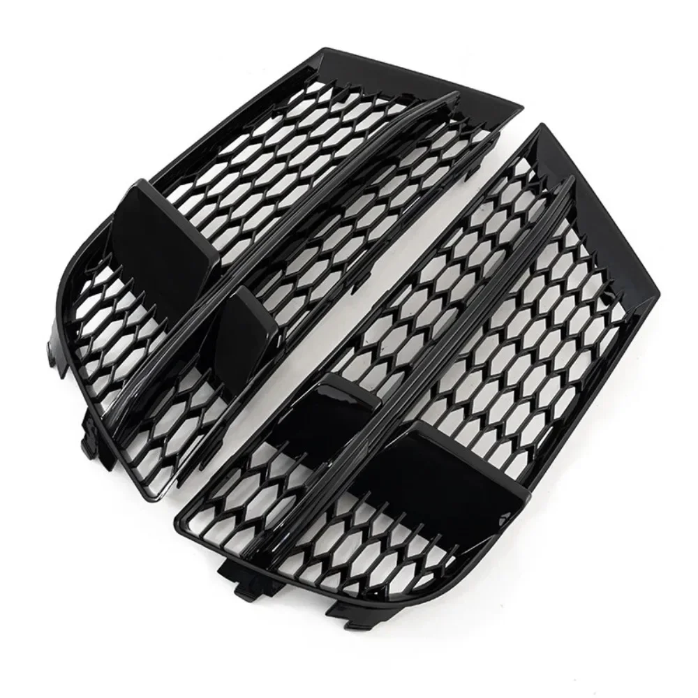 For Audi A3 S3 S-LINE 2016 - 2020 8V3807681AE 8V3807682Q Left/Right Front Bumper Fog Light Grille Honeycomb Mesh Cover Black