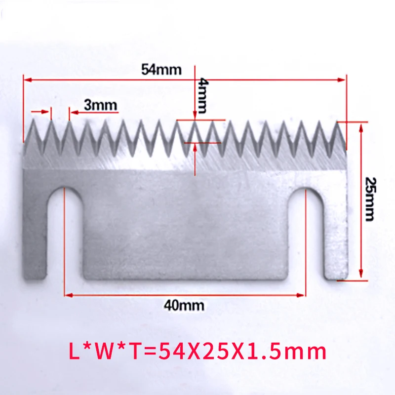 10PCS Zigzag Bag Film Tape Sealing Machine Knife Serrated Blade Packing Machine Tooth Blades Saw Knife Packaging Machine Parts