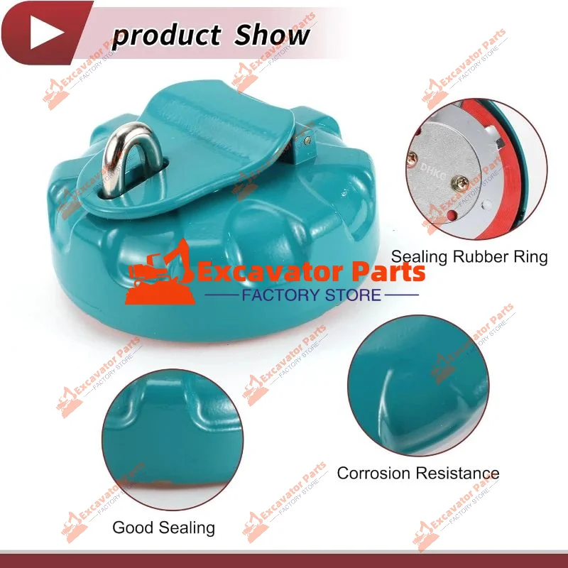 غطاء غاز قفل حفارة HEROFFIX لغطاء خزان الوقود KOBELCO مع مفتاحين فضي اللون أحمر أصفر أزرق #6