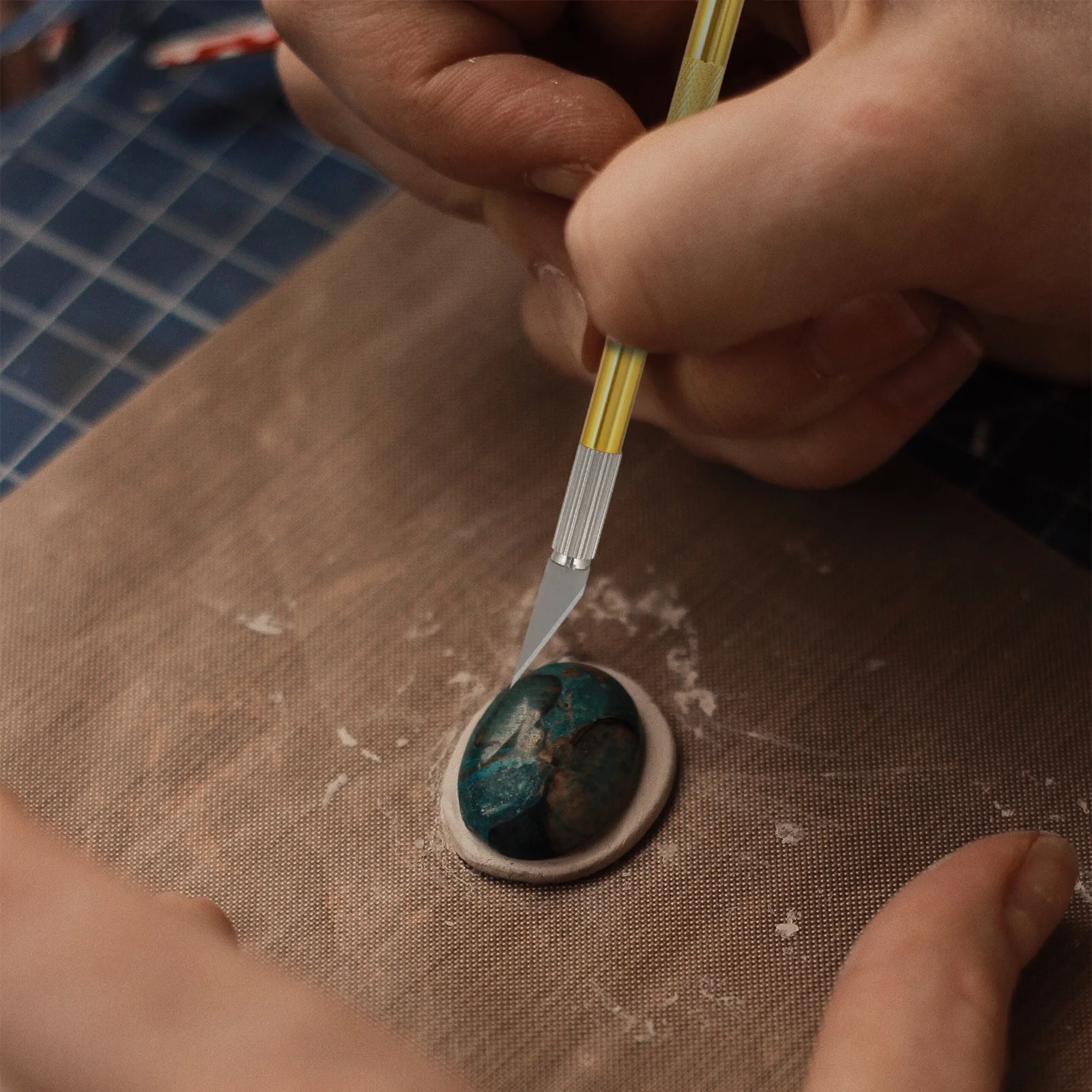 Professional Double Head Engraving Pen Knife for Craft Cutting Projects Portable Art Carving Cutter with Anti-Slip Handle