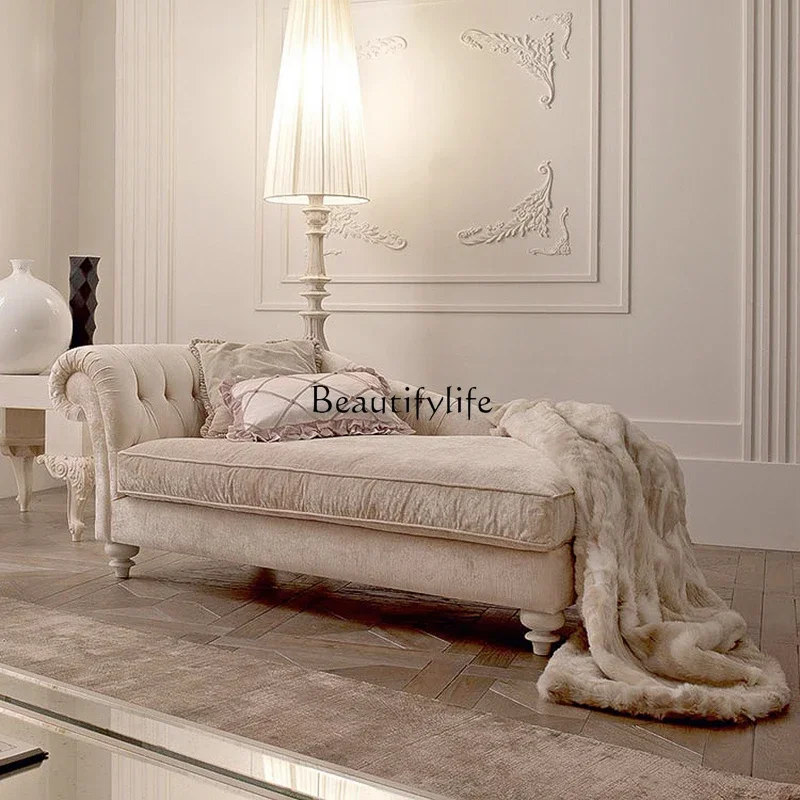 

*European neoclassical fabric princess chair bedroom beauty couch removable reclining chair