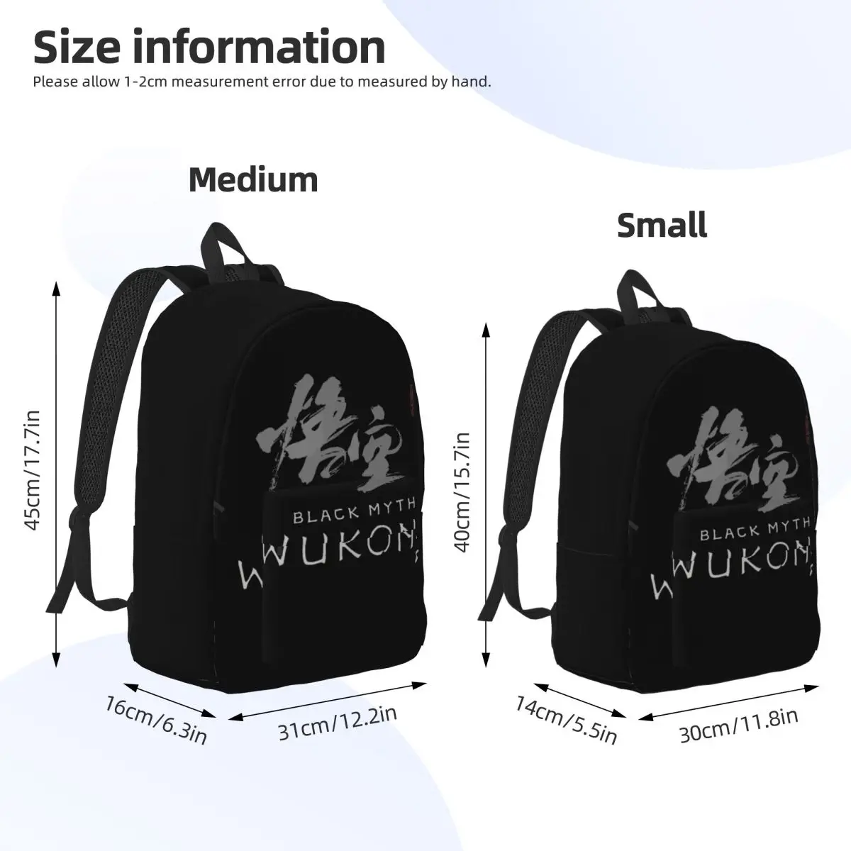 Black Myth Wukong nuovo zaino da gioco per uomo donna Casual escursionismo viaggio Daypack borse di tela per Computer portatile leggendario con tasca