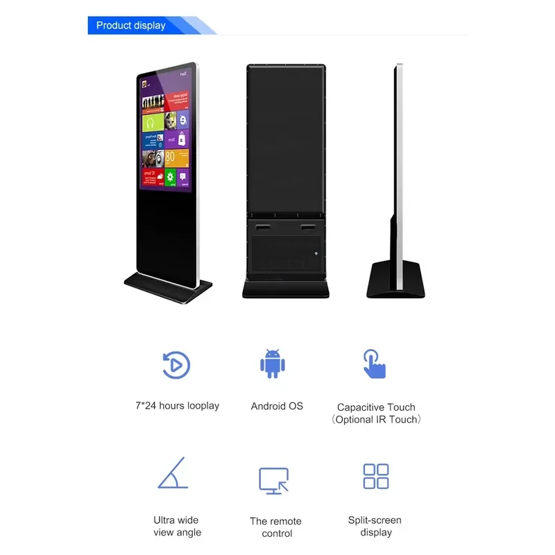 Best Sale High Definition Digital Marketing Board Floor Standing Indoor LCD Vertical Advertising Display Video Player