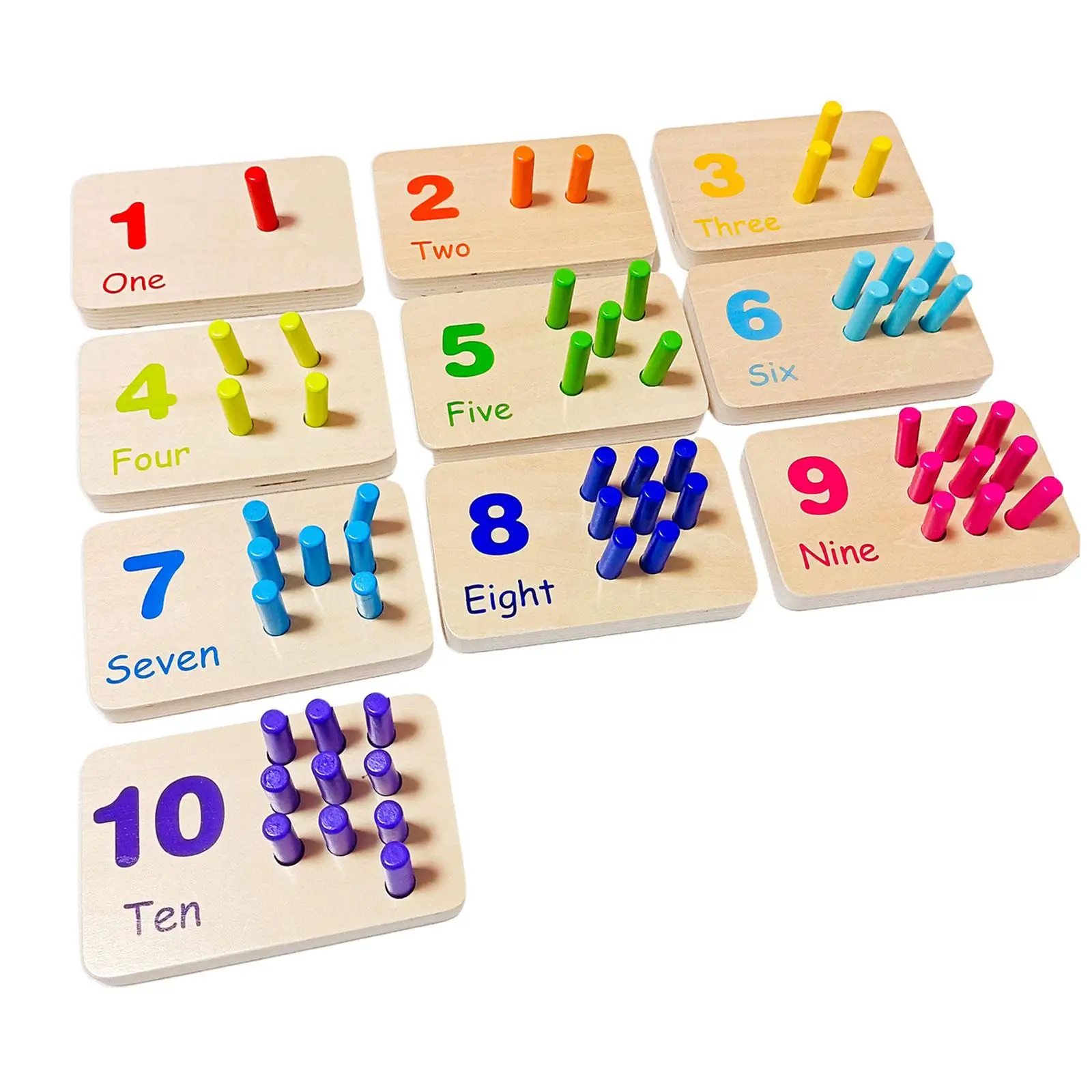 Legno Peg Number Board apprendimento precoce giocattoli Montessori in età prescolare materiali matematici per bambini in età prescolare neonati bambini piccoli