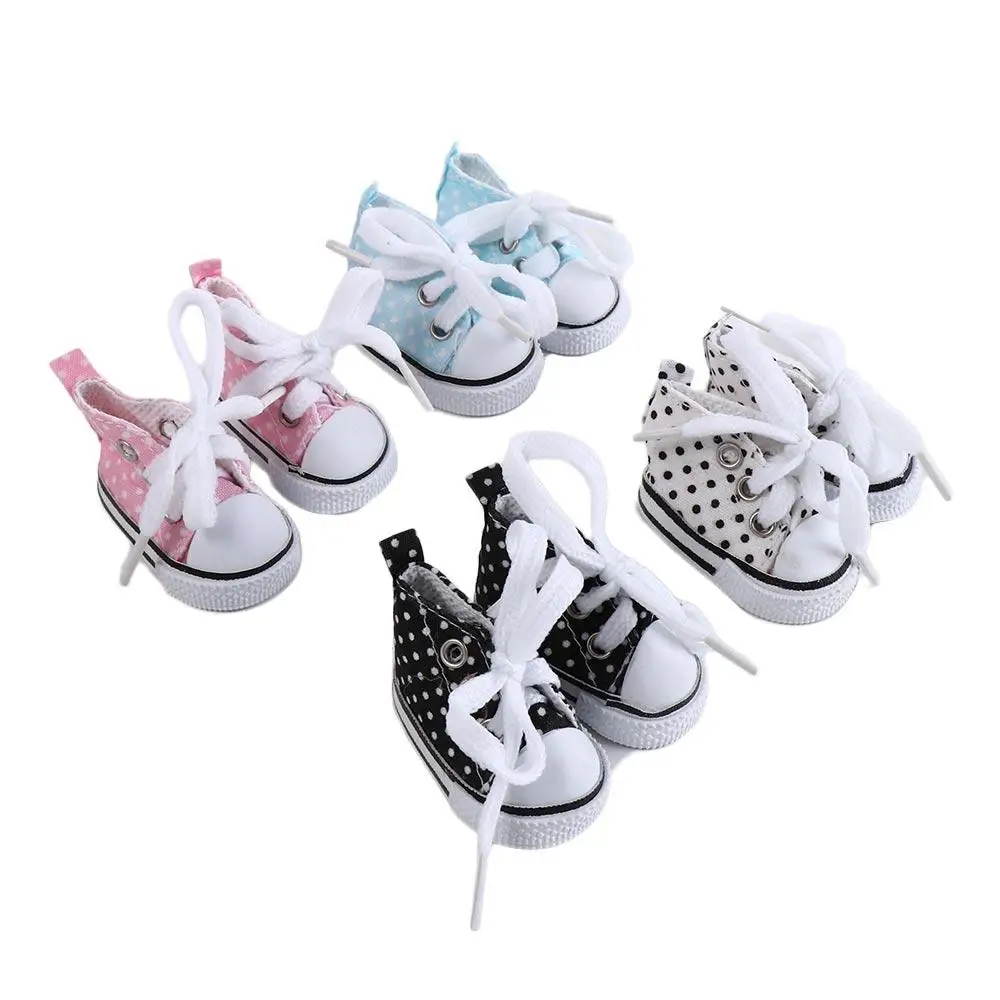 Handmade Cute Doll Mini Canvas Shoes Kawaii Colorful Doll Casual Canvas Shoes Mini 5CM BJD Doll Shoes Blythe Doll Toy