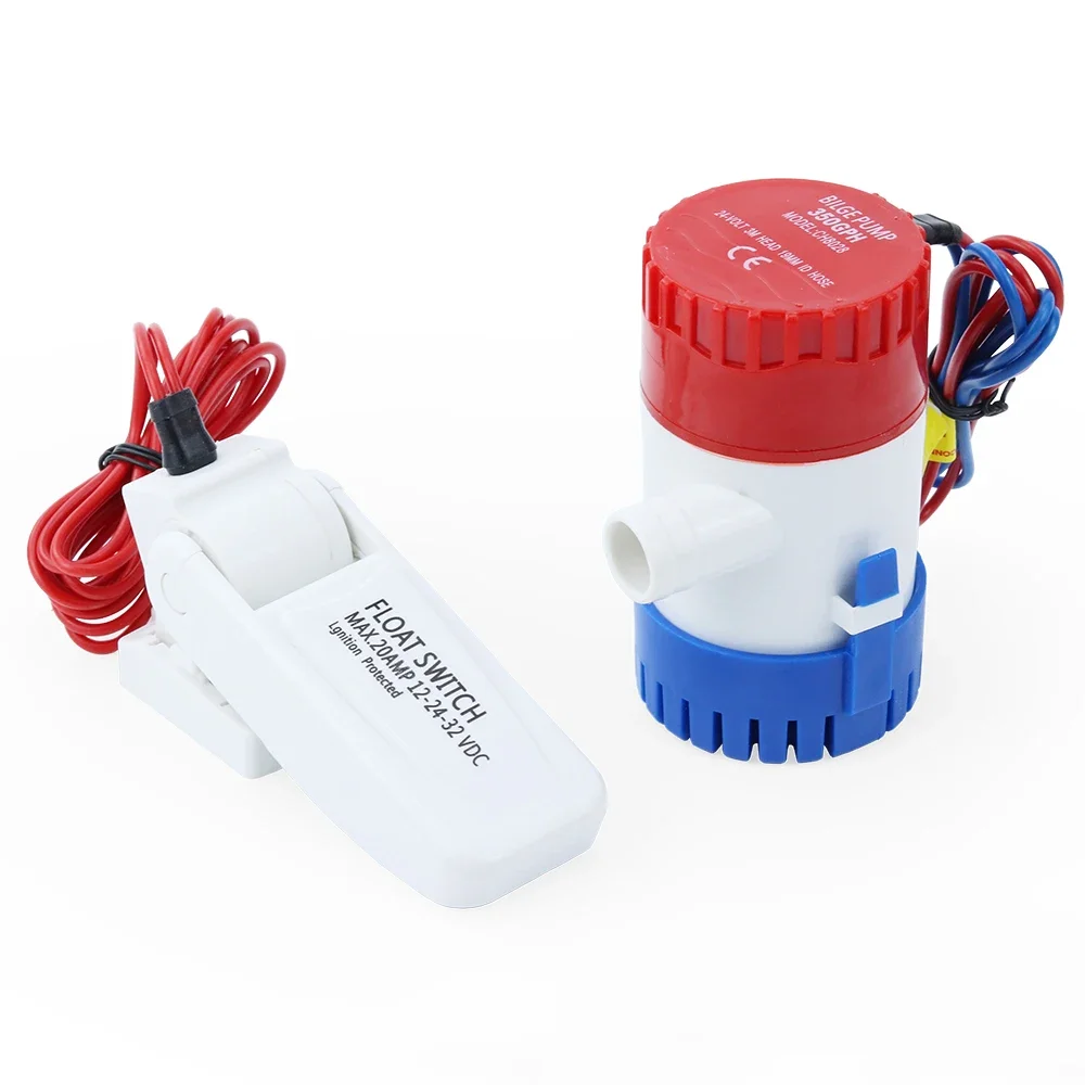 1 12V 24V 1100gph 750gph Bilge Pump Without Float Switch, Used for Ships, Seaplanes, RVs, and Shiphouse Bilge Pumps
