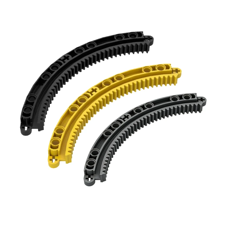 6pcs MOC 호환 24121 빌딩 블록 11×11×2 곡선 기어 프레임 DIY 어린이 장난감 선물