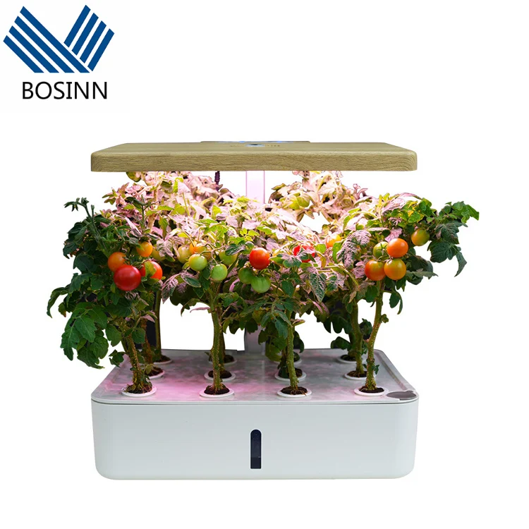 Hydroponic Planter Box Soilless Culture Flower Kitchen Basket LED Grow Lights Desk Aquaponic Full Spectrum Grow Lamp