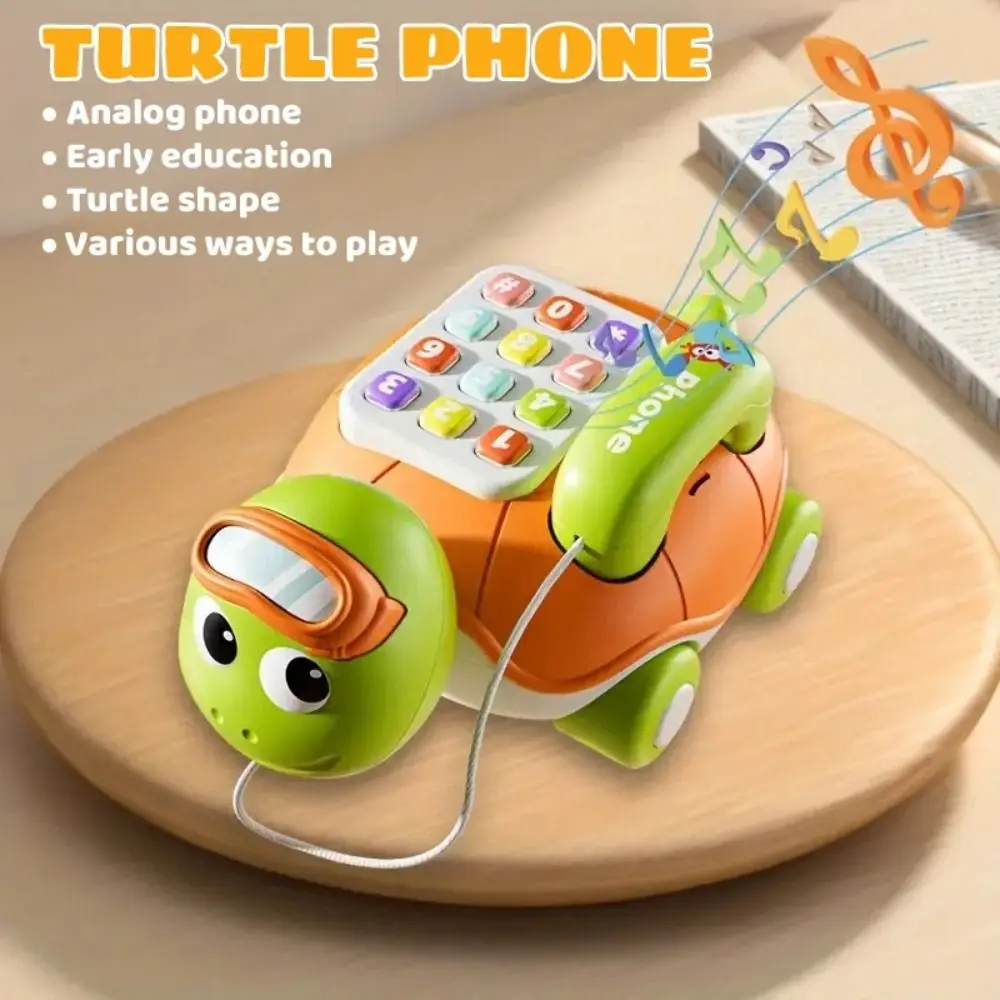 ABS Musical Turtle Crawling Baby Toys Simulation Puzzle Baby Piano Music Light Toy Interactive Early Educational