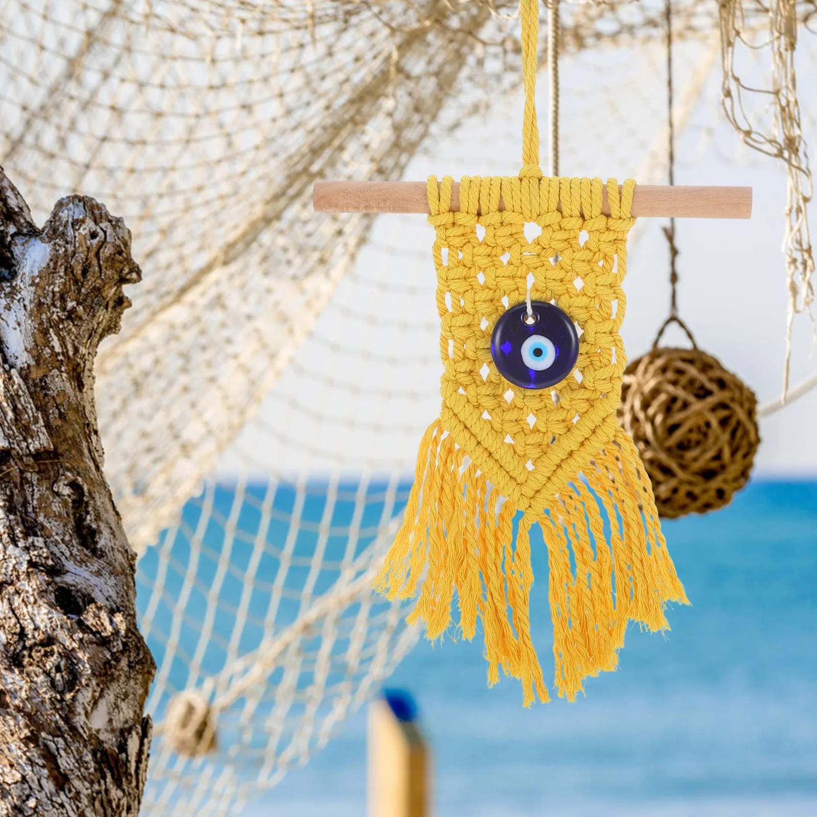 مكرميه الجدار الشنق نسيج بوهيميا نمط المنسوجة شرابة قلادة لغرفة النوم ديكور المنزل شنقا زخرفة غرفة ديكور