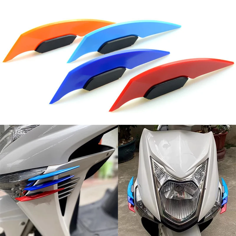 

Fit For Motorbike Electric Bikes Motorcycle Universal 1 Pair General DIY Decorative Wing Winglet Aerodynamic Spoiler Accessories
