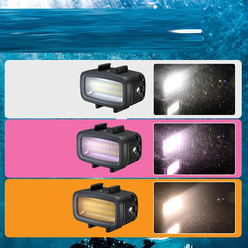 20LED Portable Diving Fill Light Outdoor Live Photography Lighting Photo Photography Light For Gopro Camera