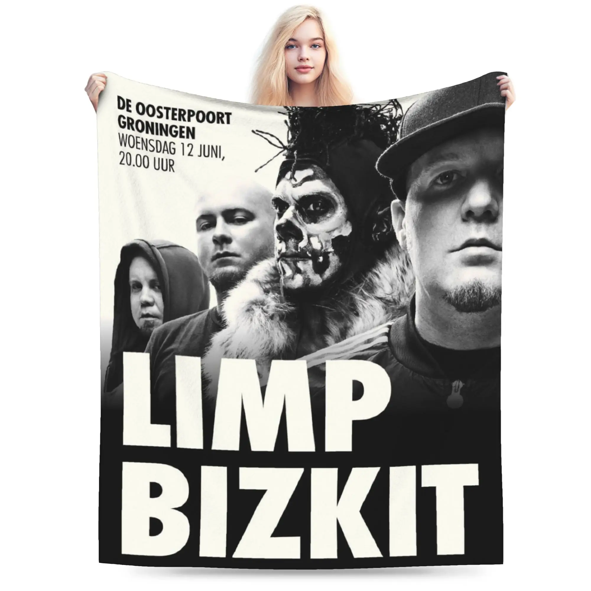 

New Arrival limp bizkit band metal rock band Blanket Super Soft Flannel Cozy Throw Blankets Machine Washable