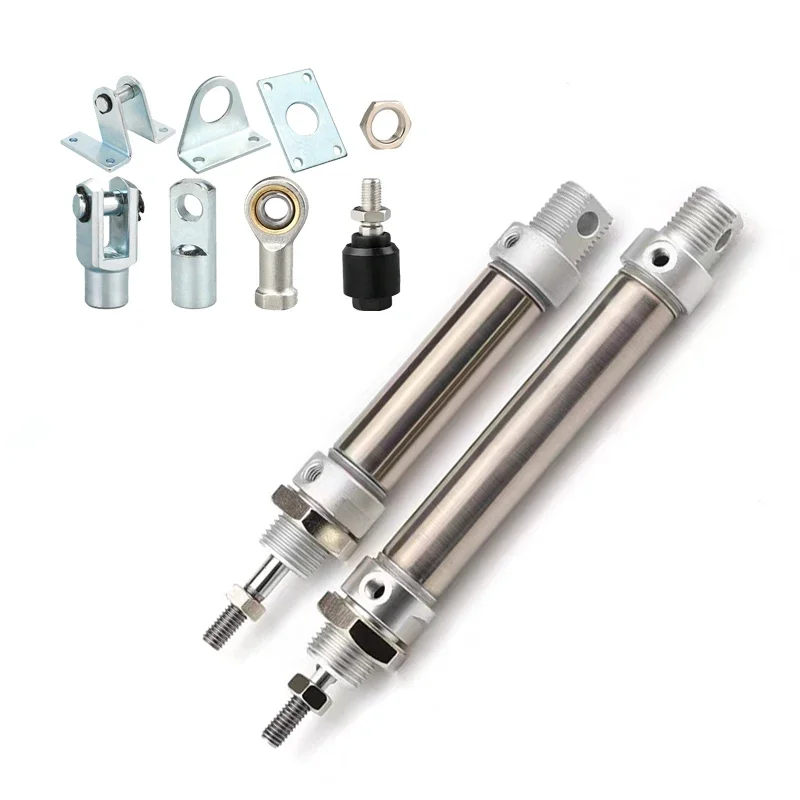 

MA25 Pneumatic Air Cylinder 25mm Bore 25 to 500mm Stroke Small Stainless Steel Piston Double Acting Mini Cylinders