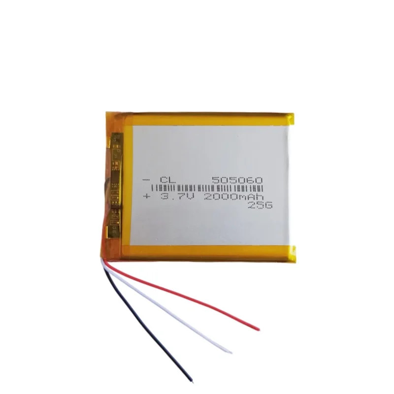 Brand New 505060 2000mAh 3.7v Li-ion Lipo Cells Li-Po Polymer Rechargeable Battery for Interphone Bluetooth Speaker POS GPS