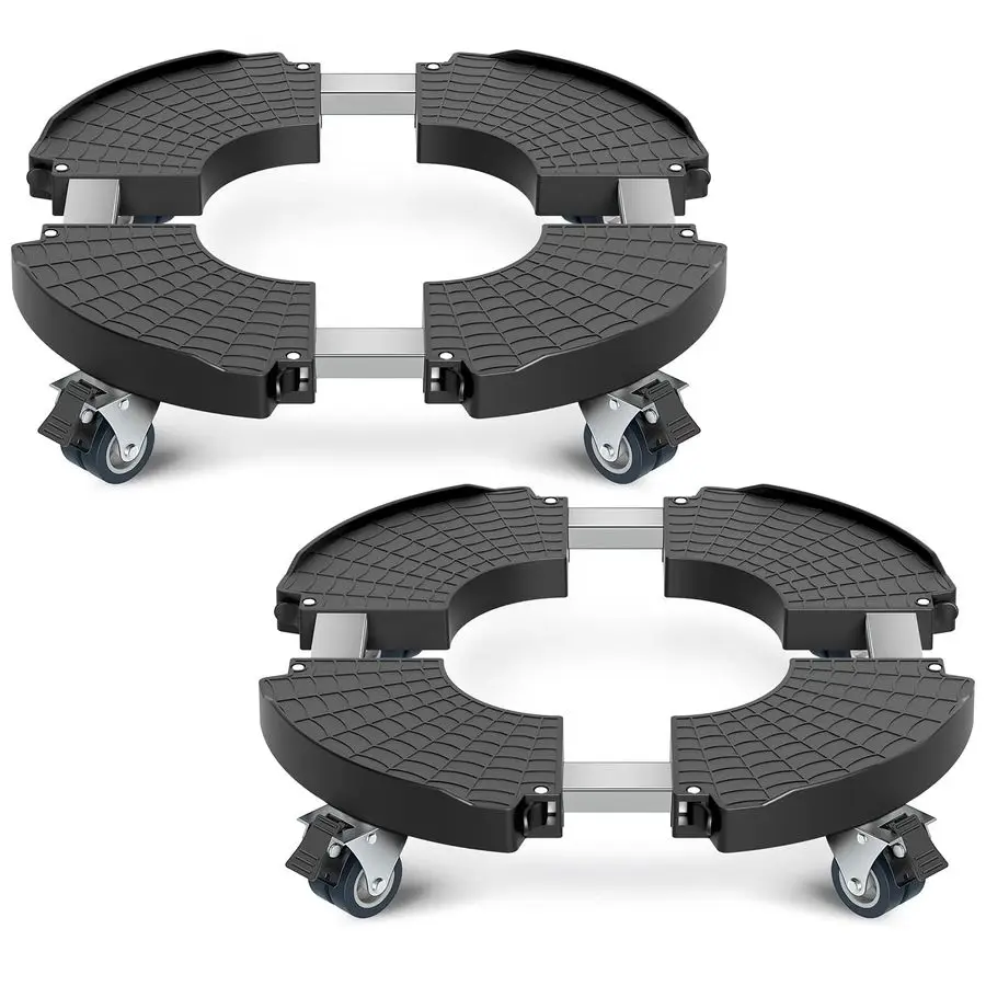 

Plant Caddy with Wheels, 2 Pack 821 Adjustable Rolling Plant Stands with Wheels Heavy Duty Large Plant Potted Trolley Dolly Cart