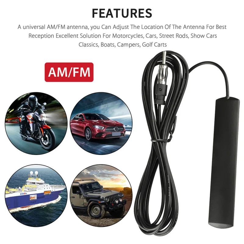 Hot Sale Car Radio FM Antenna Universal Auto 5M Length Signal Amp Amplifier Marine Car Vehicle Boat RV Signal Enhance Device