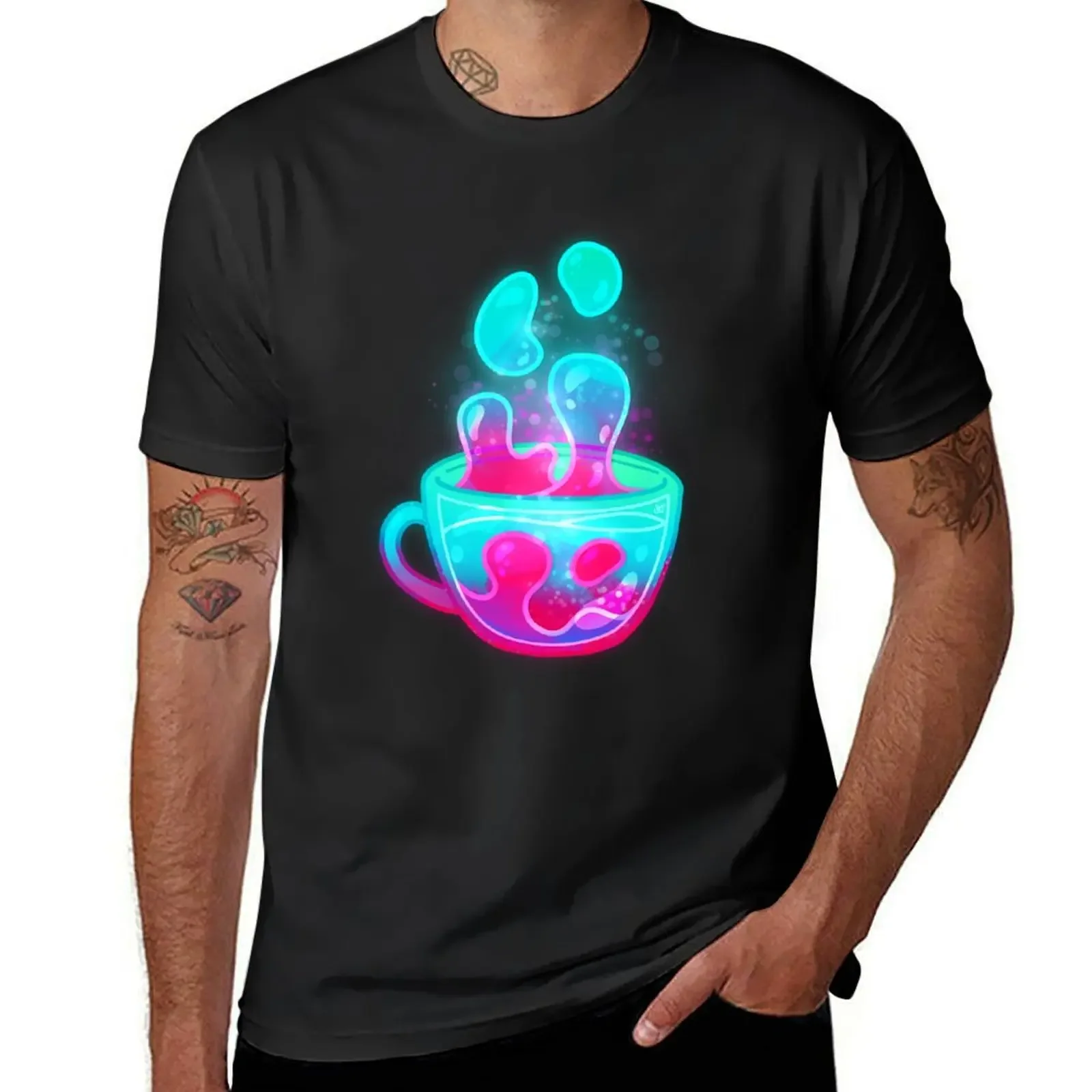 

Lava Lamp Teacup T-Shirt summer clothes oversized graphic tee customs design your own plus size clothes mens clothing