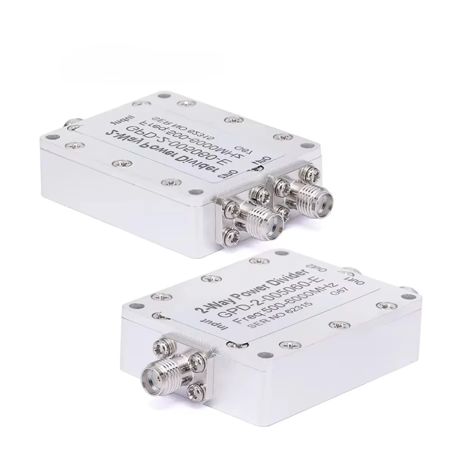 2-Way for Power Divider 50 Ohm RoHS Compliant -35 to +75 From 0.5 GHz to 6 GHz Rated at 30 Watts Coaxial Connection