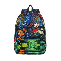 Garfields Cat Kick Canvas Backpacks for Men Women College School Student Bookbag Fits 15 Inch Laptop Bags
