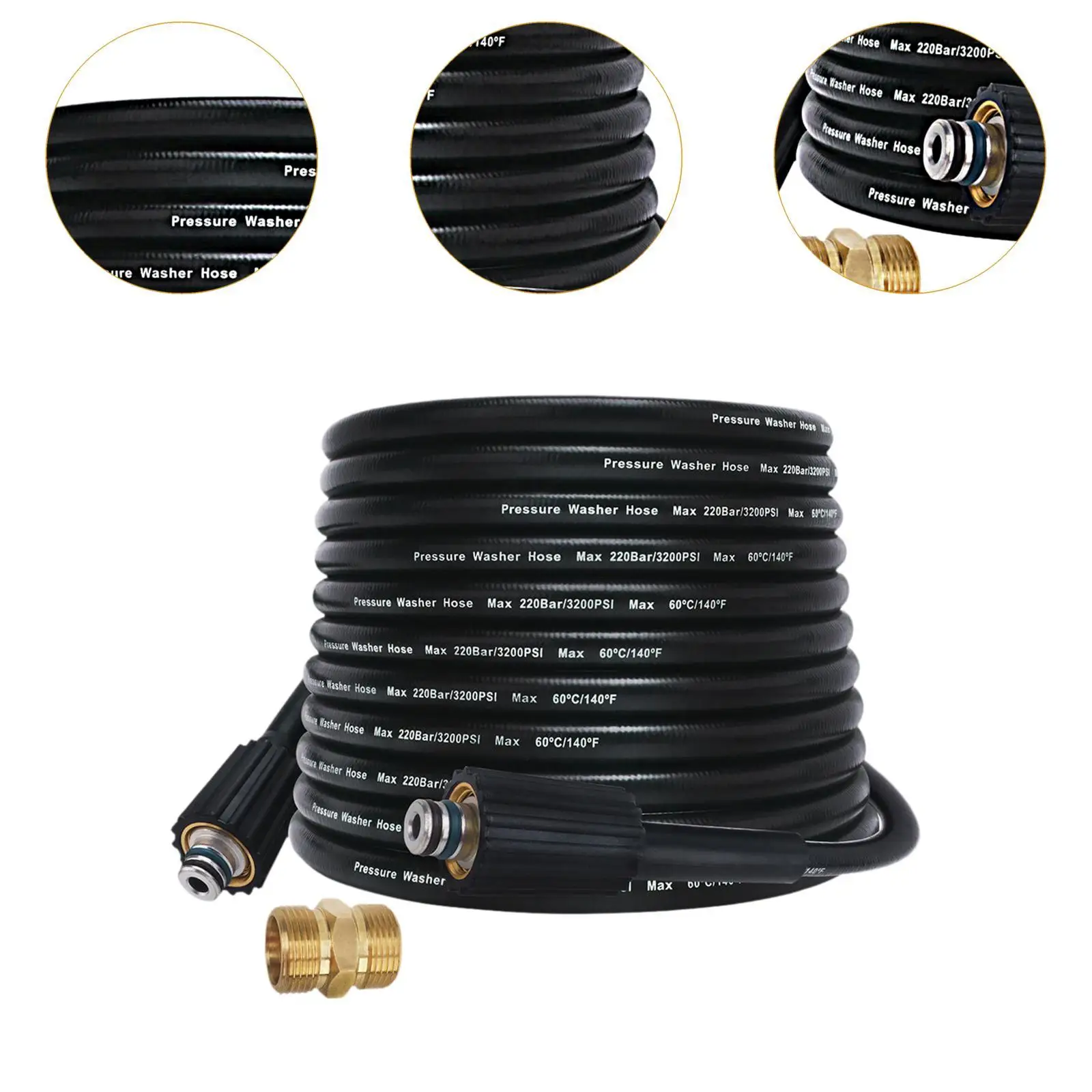 High Pressure Replacement Hose Premium Quick Connector for Cars Washing