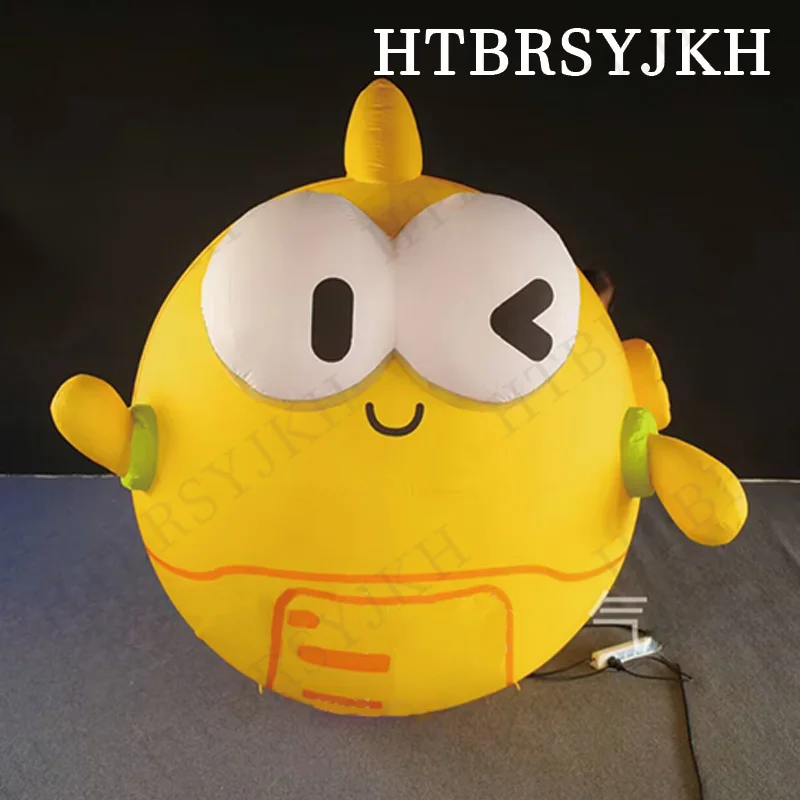

Outdoor large-scale event decoration props, inflatable salted fish with blowers, animal-based air models