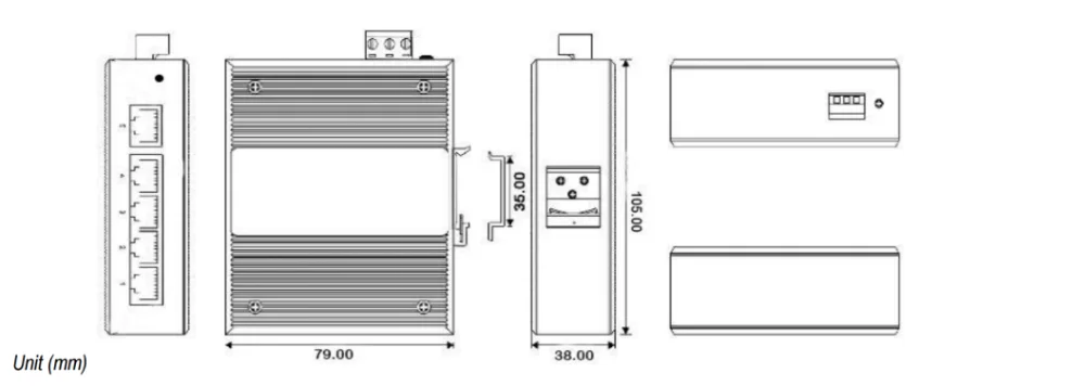 Industrial Ethernet Switch 5-Port (ATC-205)