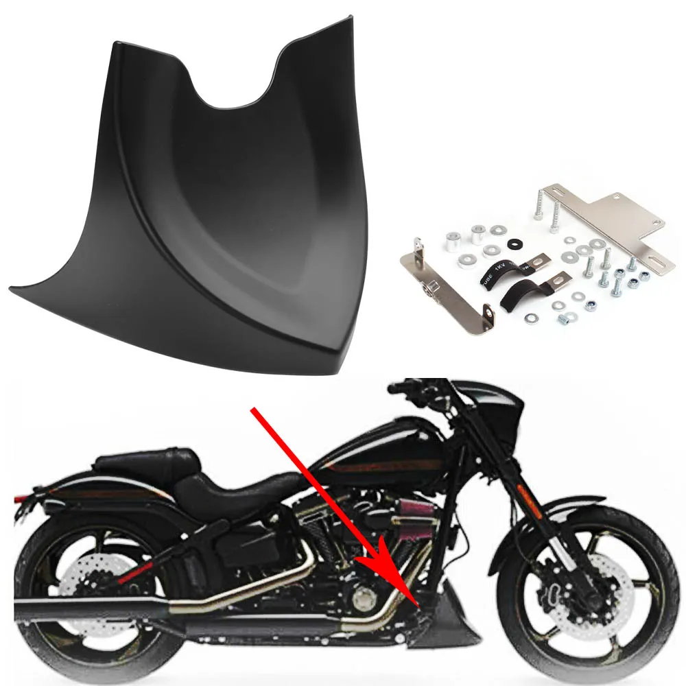 Gloss/Matte Black Motorcycle Chin Lower Fairing Front Spoiler Air Dam Cover For Harley Touring Sportster 883 1200 Fatboy Softail