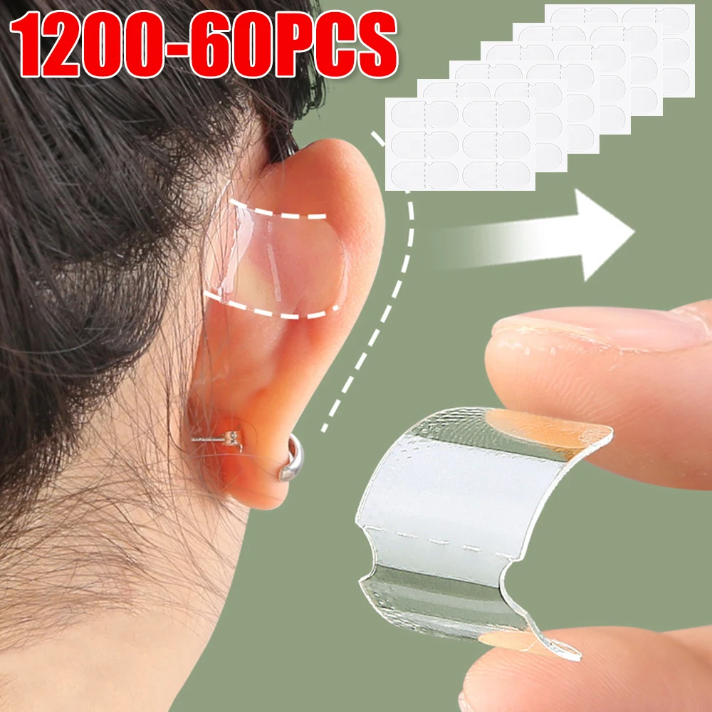 600-60PCS Cosmetic Ear Corrector Solves The Problem The Big Ear Big Ear Supporters Self Adhesive Cosmetic Ear Stickers Ear Tape