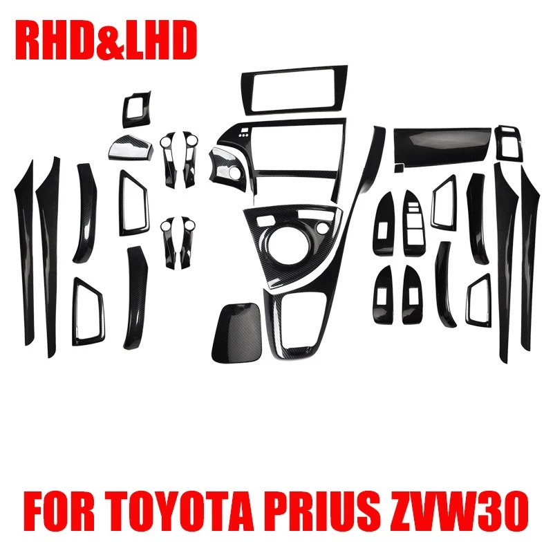 For Toyota Prius ZVW30 2009-2015 Interior Accessories center control panle cover window lift swtich cover gear shift panle cover