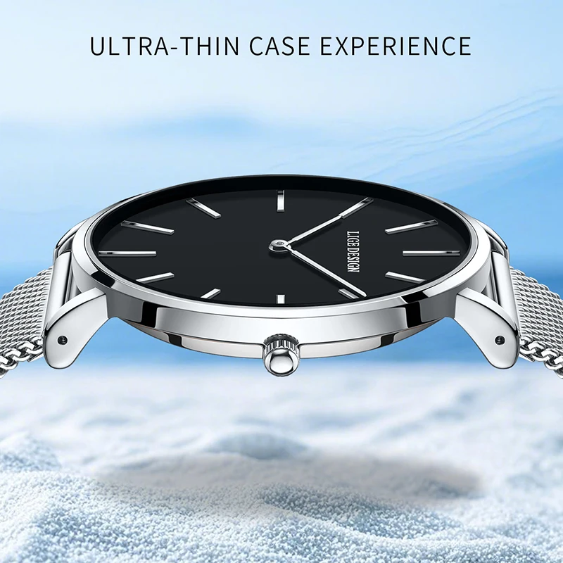 LIGE Orologio da donna creativo Moda Sport Orologi da polso al quarzo da donna impermeabili Cronografo di lusso a maglia ultra sottile Reloj Mujer