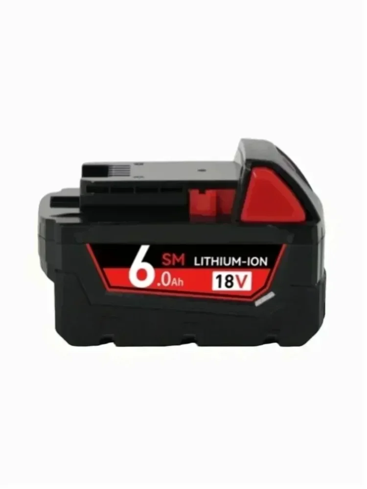 Für Milwaukee M18 18V 6000mAh Lithium-Ionen-Ersatzakku, kompatibel mit Milwaukee M18 Akku-Bohrschrauber, Schlagschrauber, Winkelschleifer, ersetzt 48-11-1860 48-11-1850 48-11-1840, Europa