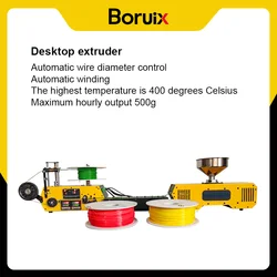 HT400 Desktop Extruder for 3D Printing Filament Maker Automatic Wire Diameter Control Winding for PLA-CF PETG-CF PA-CF