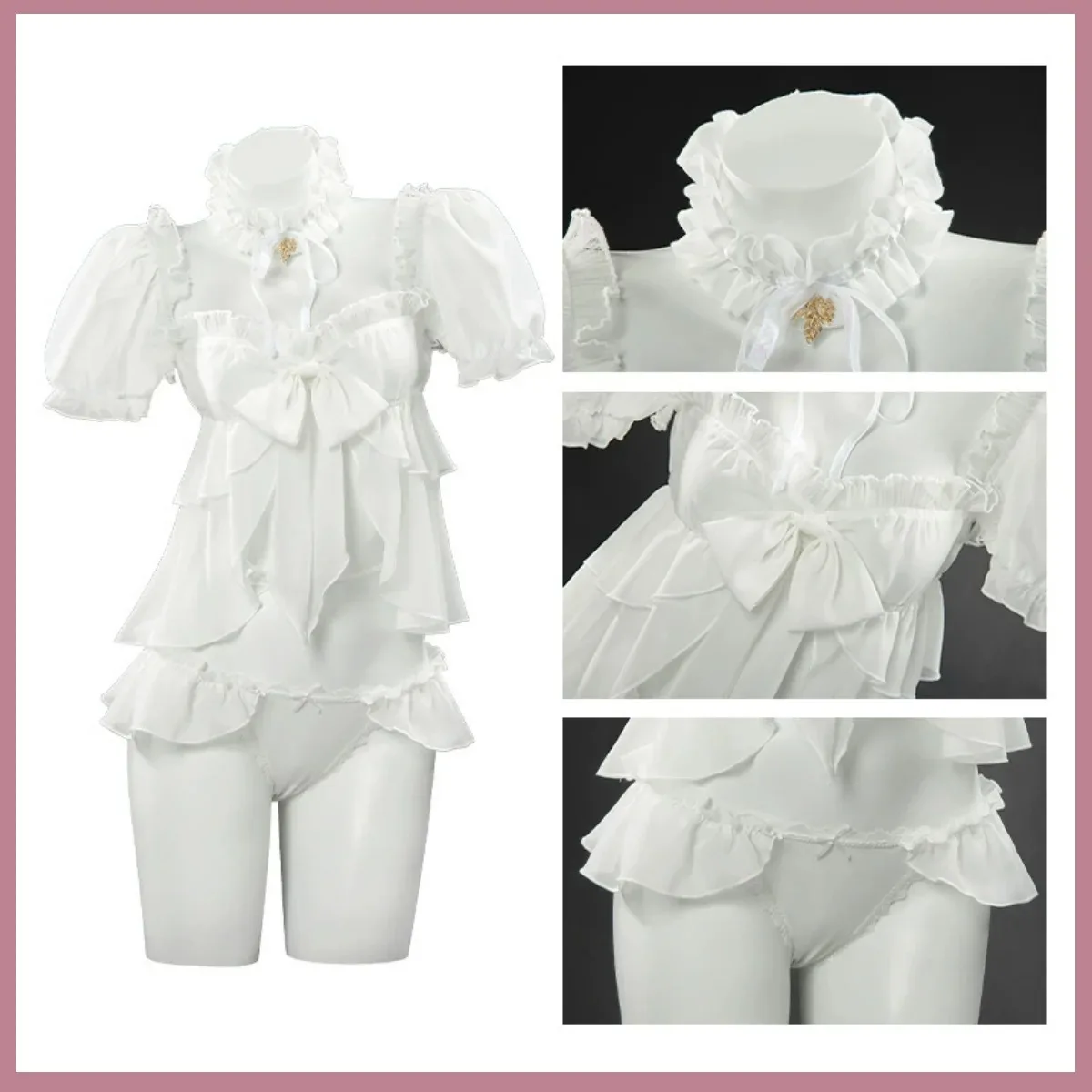 Игра NIKKE: Богиня Победы Дороти Косплей Костюм Шорты Парик Женский Сексуальный Карнавальный Бикини Летний Белый Купальник Костюм